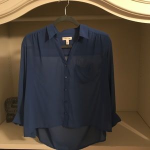 Urban Outfitters Blue Chiffon Top